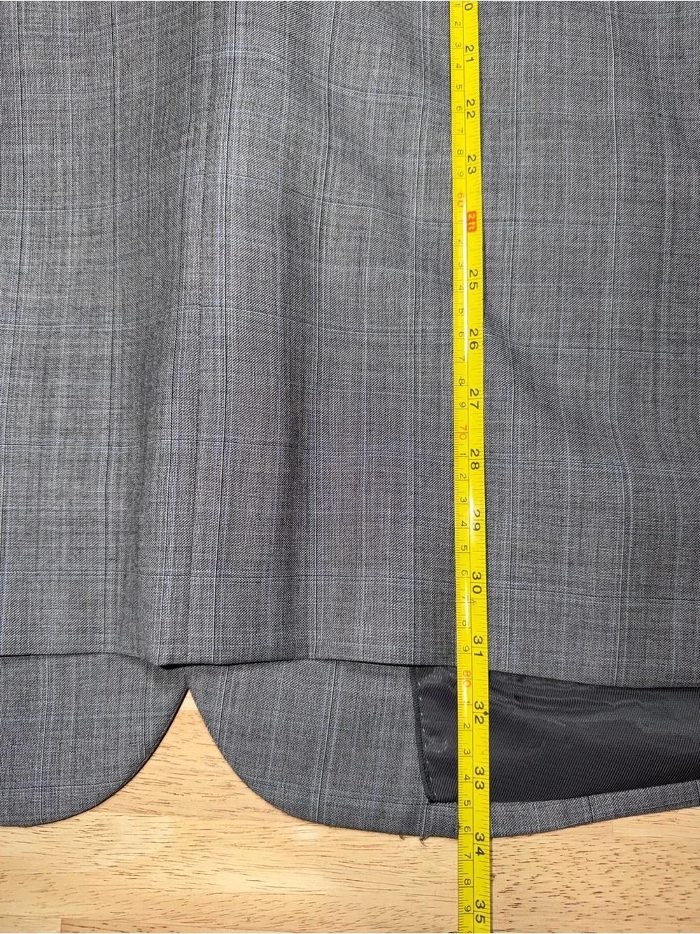 Jos. A. Bank Wool Gray Blue Plaid Two Button Mens Blazer 50R Sport Coat